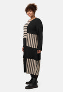'Sienna' dress - striped look, elegant-chic