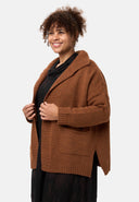 'Vella' knit cardigan - cotton blend with wool, relaxed fit
