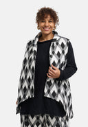 'Larissa' vest - graphic pattern, relaxed A-line