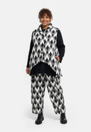 'Larissa' vest - graphic pattern, relaxed A-line