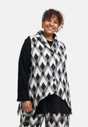 'Larissa' vest - graphic pattern, relaxed A-line