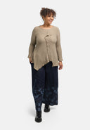 'Marella' tunic – cotton blend, asymmetric hem