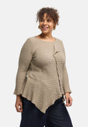 'Marella' tunic – cotton blend, asymmetric hem