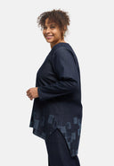 'Nila' Tunika – Dark Denim, Laserdruck