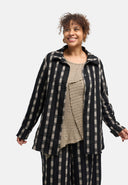 'Karena' blouse jacket - cotton stretch, striped look