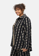 'Karena' blouse jacket - cotton stretch, striped look