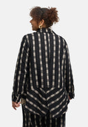 'Karena' blouse jacket - cotton stretch, striped look